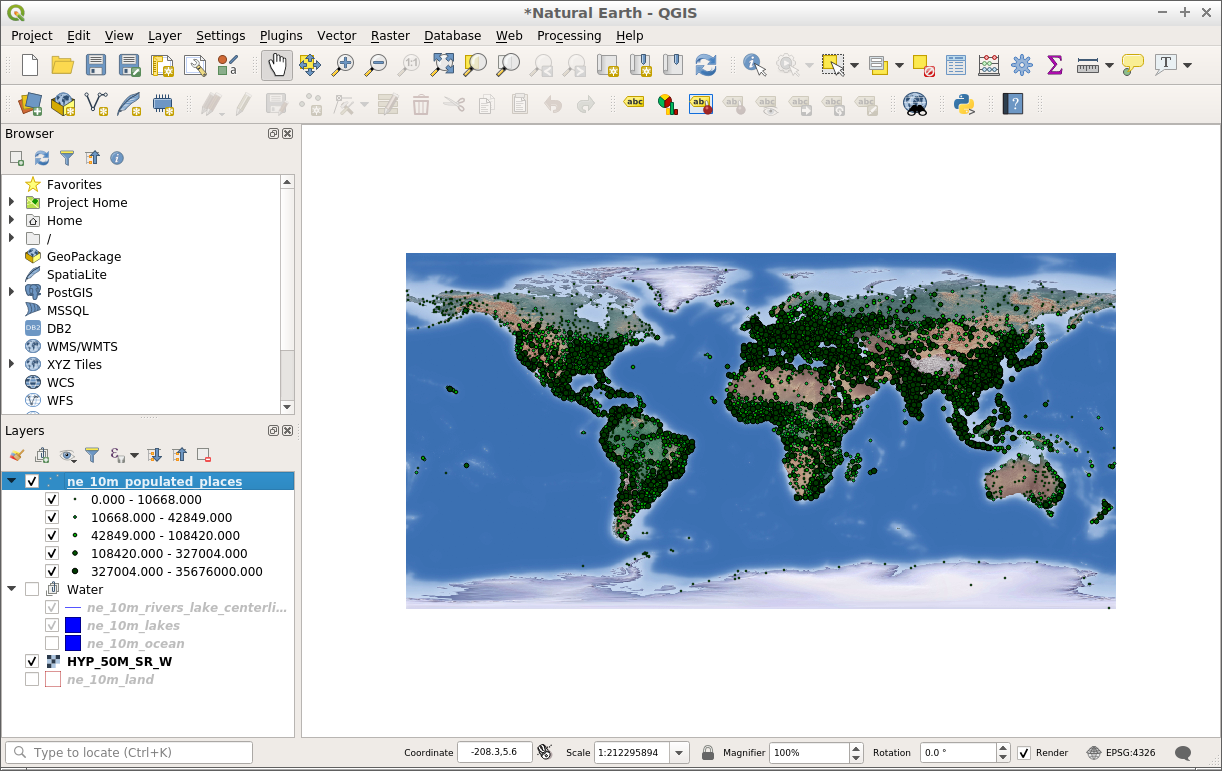 Карта врезка в qgis